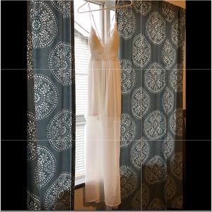 White Lace Top Maxi Dress